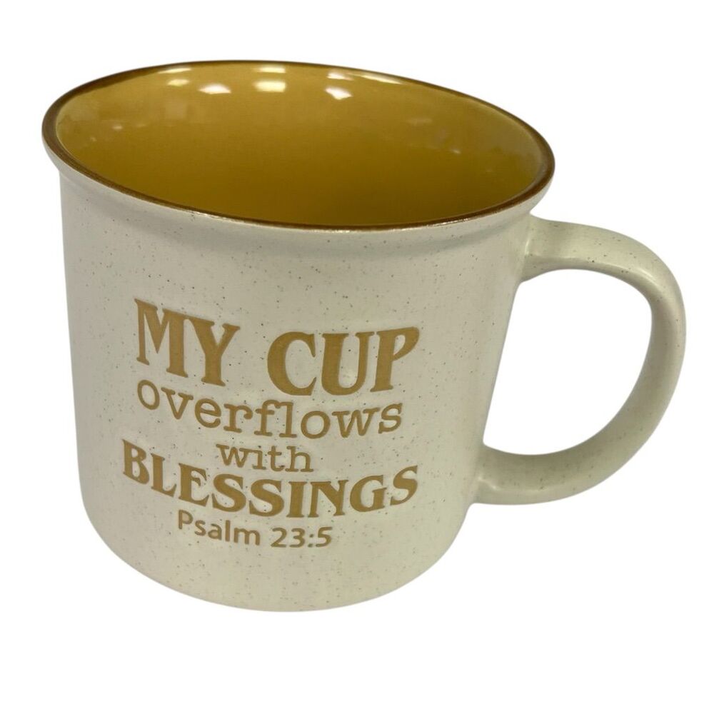 Spectrum Designz Inspirational Ceramic Mug 18 oz "My Cup Overflows”